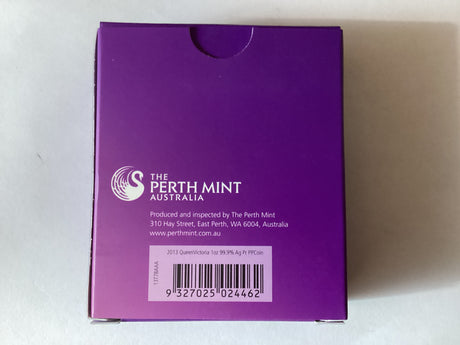 2013 $1 1oz Coloured Silver Proof Coin. 175th Anniversary of the Coronation of Queen Victoria.