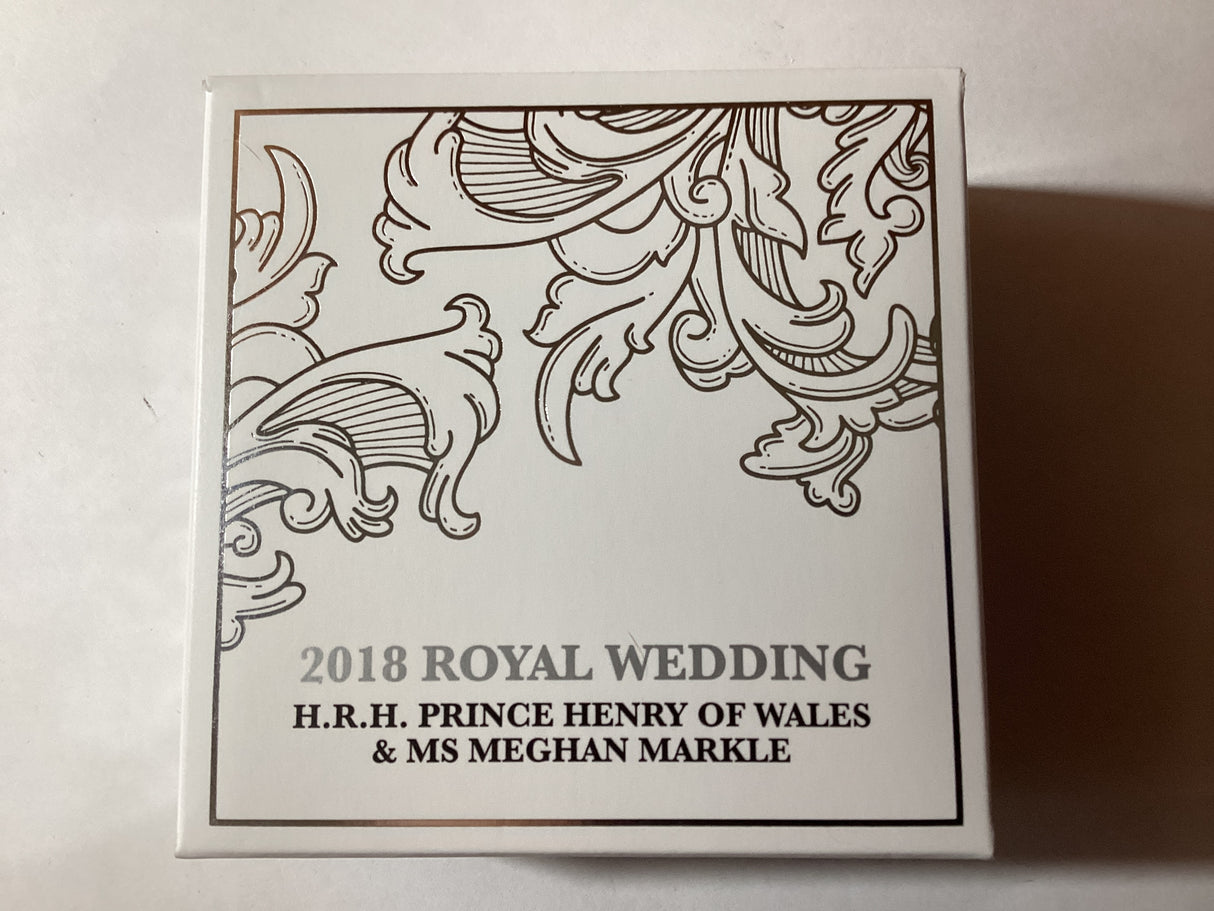 2018 $1 1oz Silver Coloured Proof Coin. Royal Wedding. H.R.H. Prince Harry and Ms Meghan Markle.