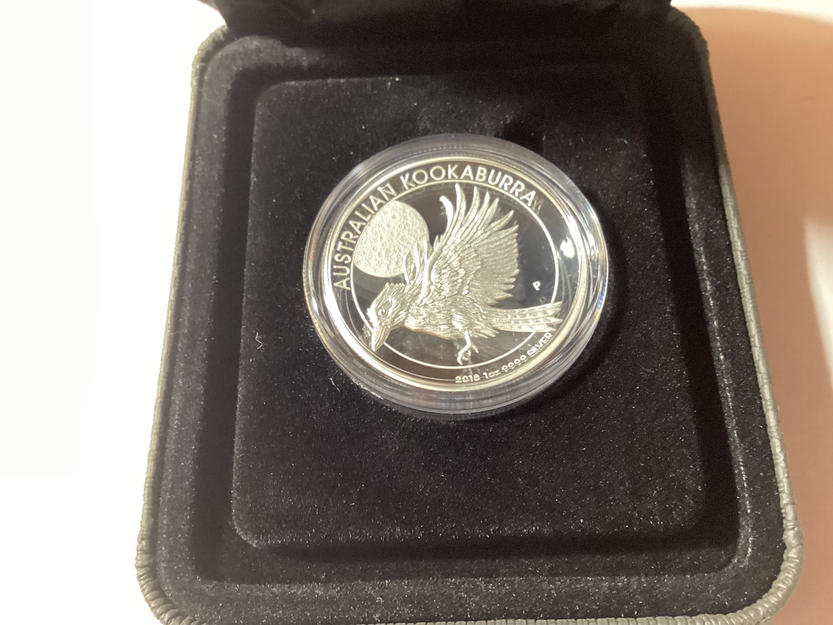 2018 $1 1oz Silver High Relief Proof Coin. Australian Kookaburra.