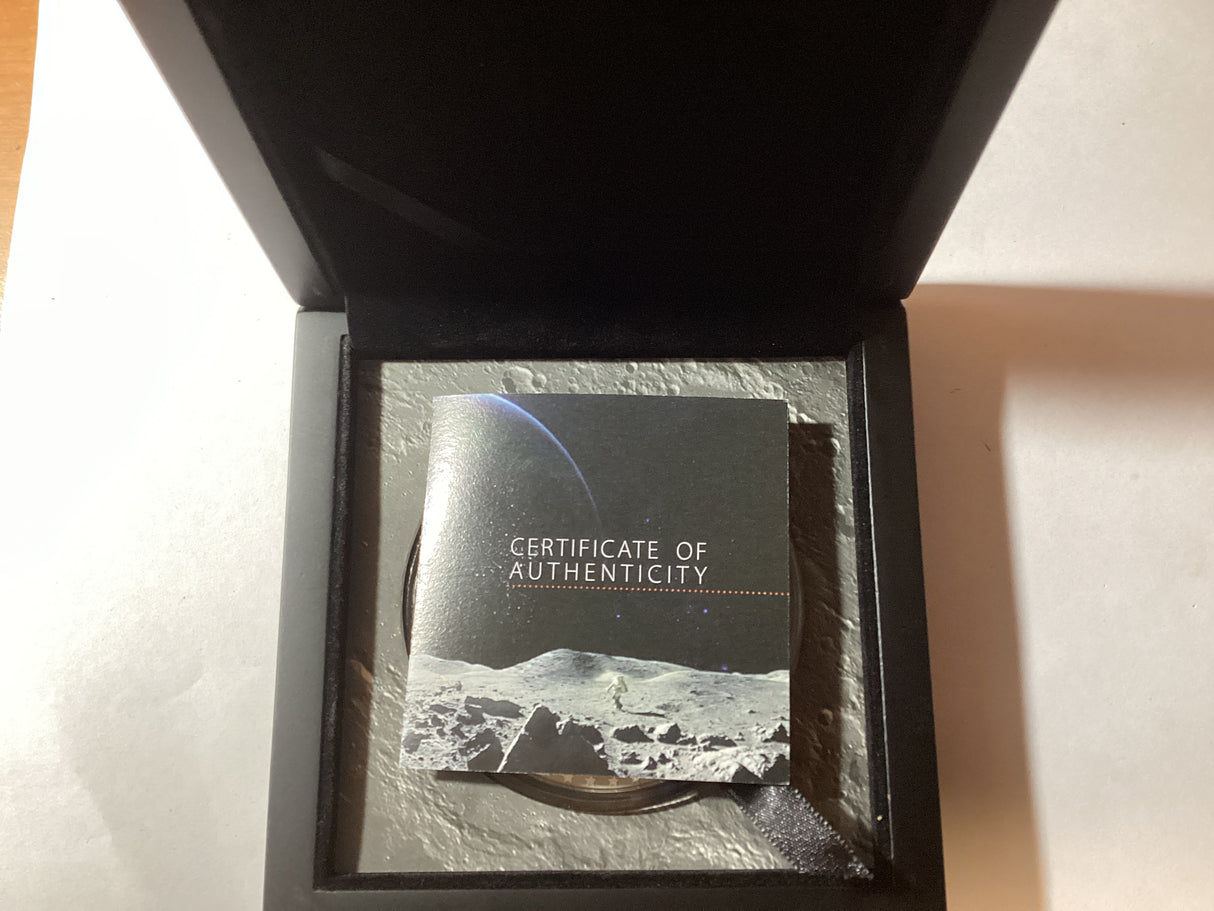 2019 $5 50 Grams Silver Proof Coin. 50 Years of Moon Landing. One Giant Leap For Mankind.