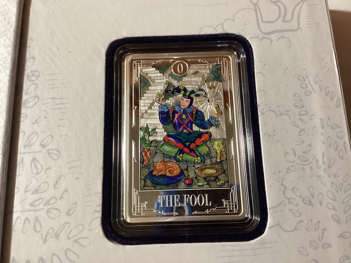 2021 $2 1oz Silver Proof Coin. Tarrot Cards. The Fool. 2000 made.