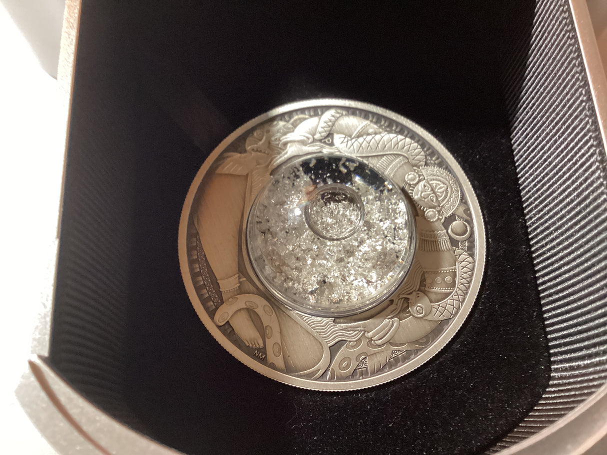 2021 $2 2oz Silver Antiqued Coin. Tears of the Moon.