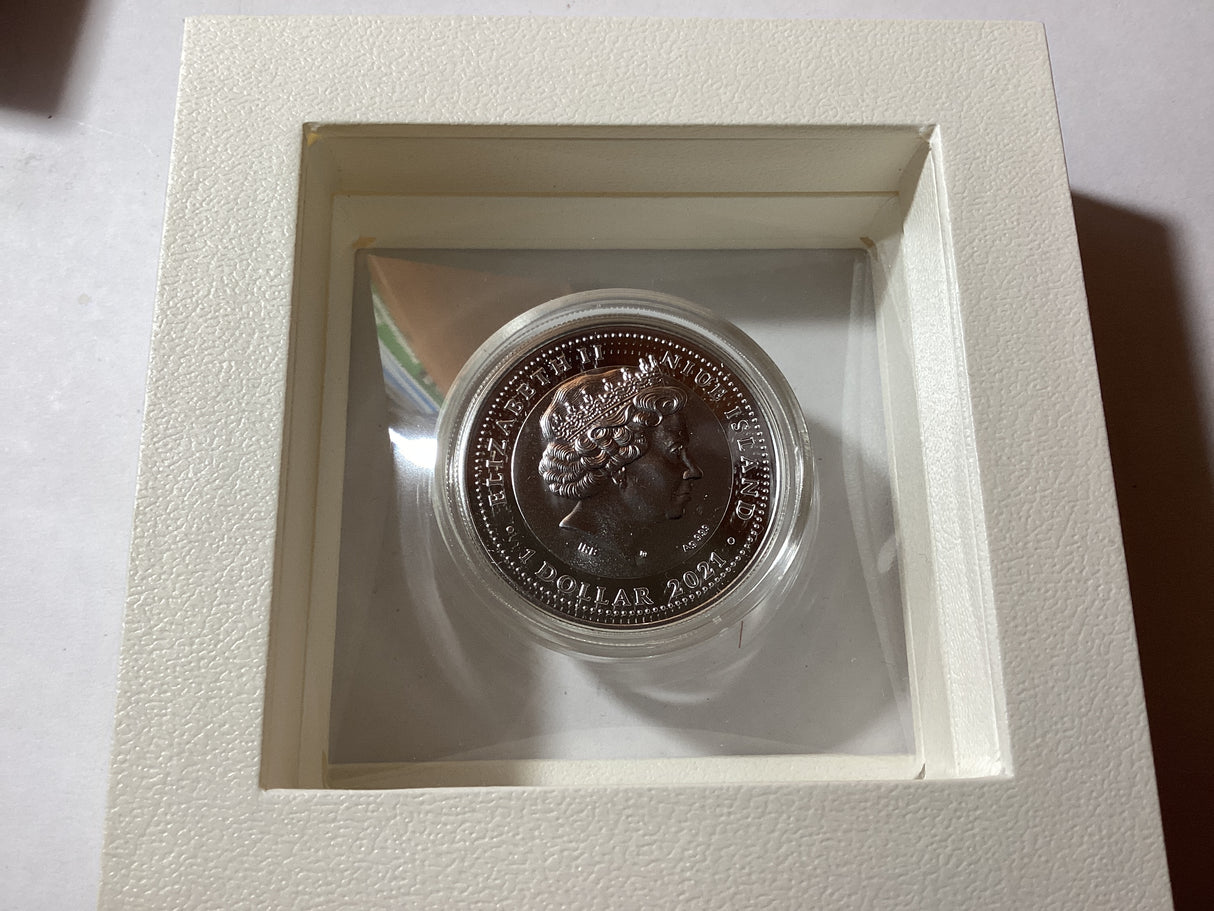 2021 $1 1oz Silver Coin. Merry Christmas. Mint of Poland. 500 made.