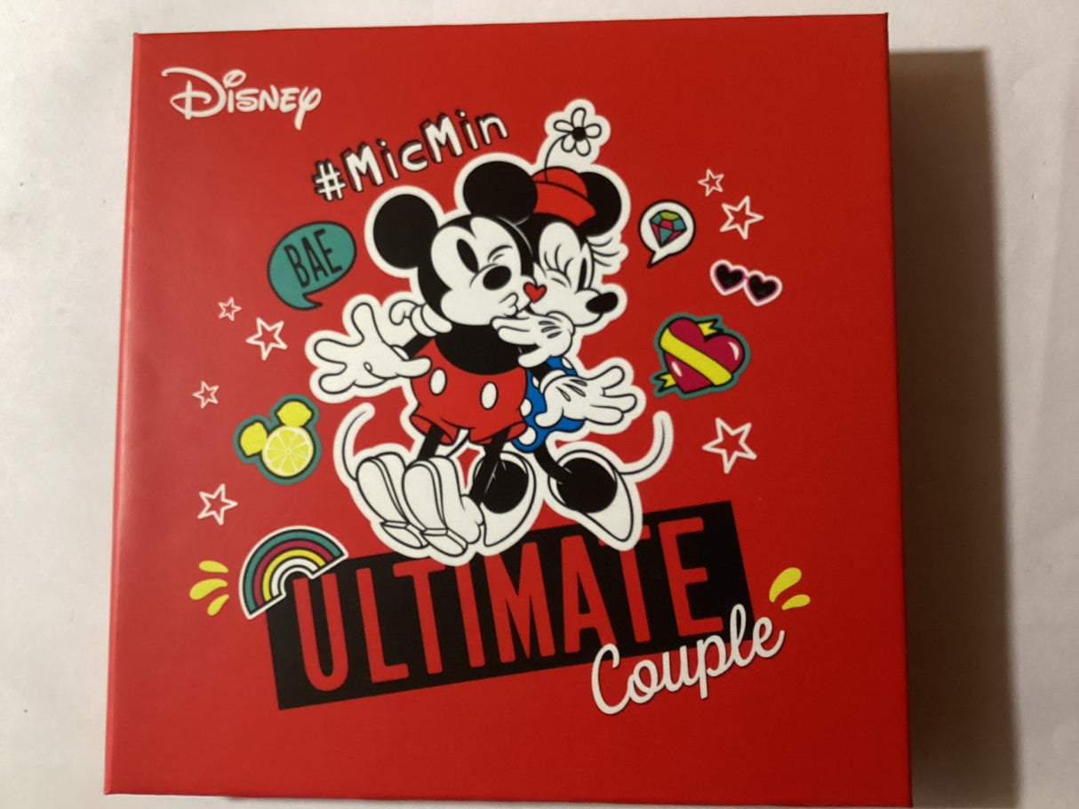 2021 $2 1oz Silver Coloured Heart-Shaped Coin. Disney. MicMin Ultimate Couple. New Zealand Mint.