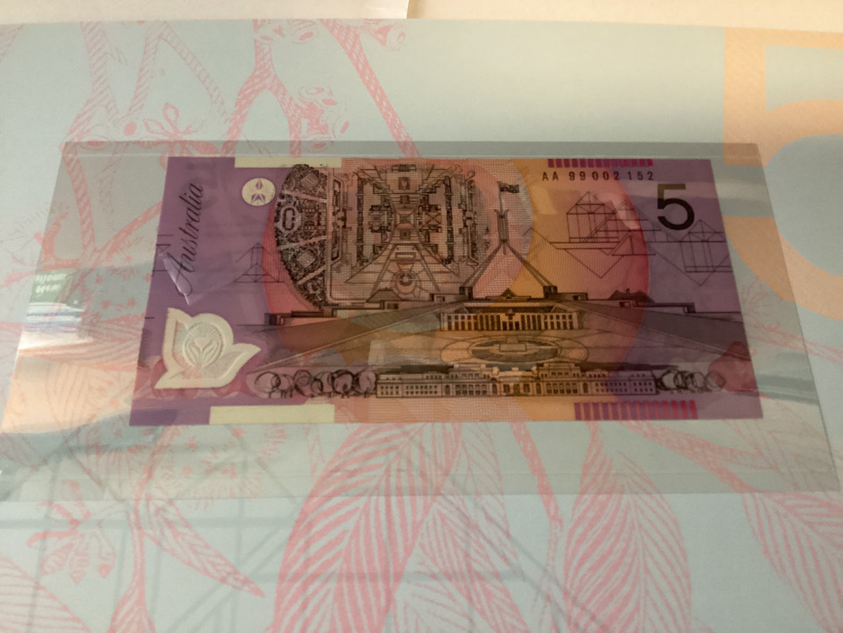 1999 Uncirculated Banknote Deluxe Now Numbered Notes. $5, $10, $20, $50, $100. NPA