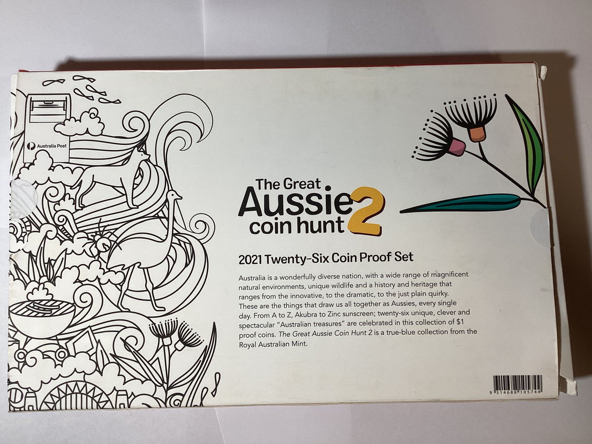 2021 26 Coin Proof Coin Set. Great Aussie Coin Hunt 2.