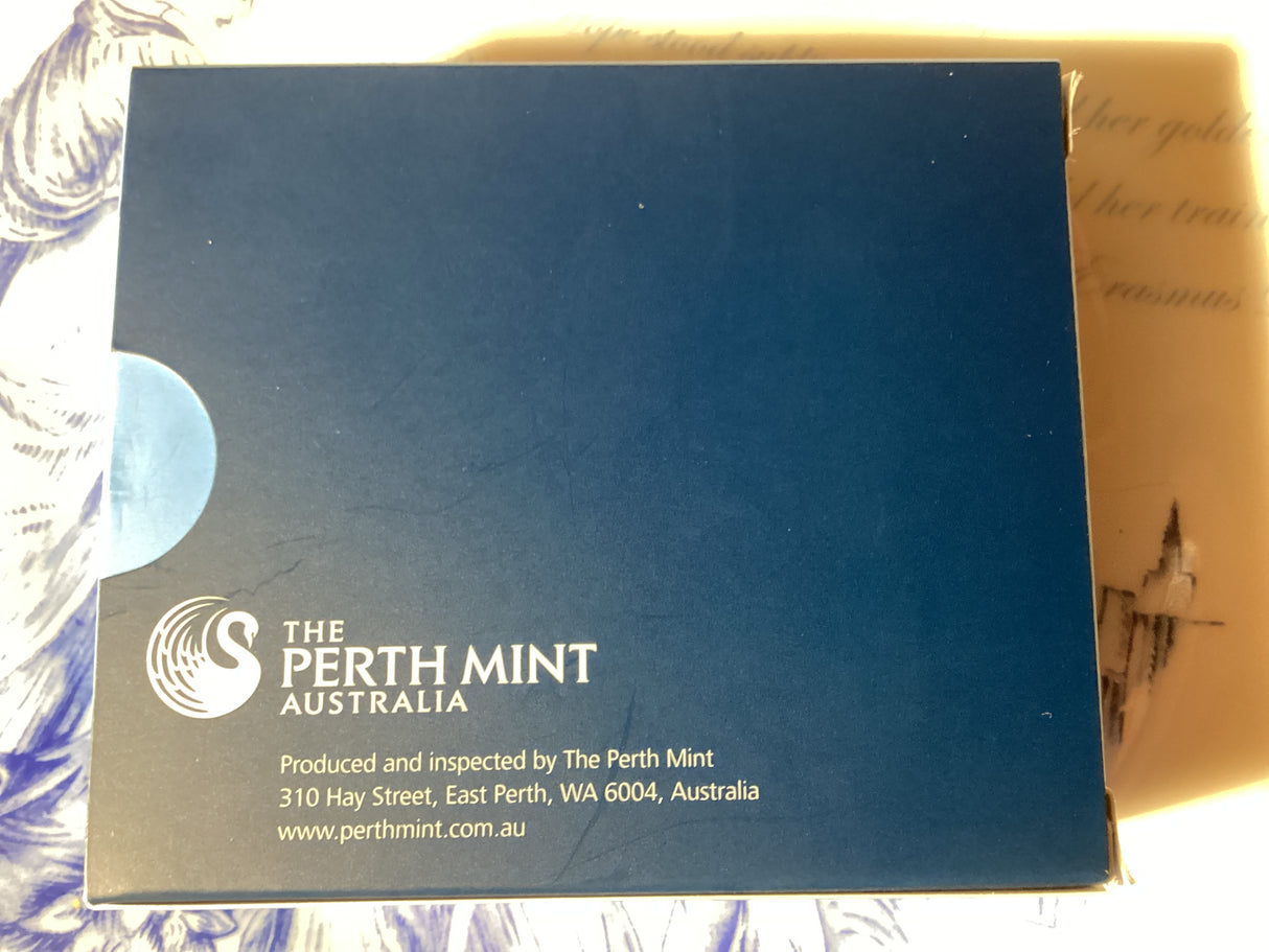 2010 $1 1oz Silver Proof Medallion and Wedgewood Plate Set. Sydney Cove.