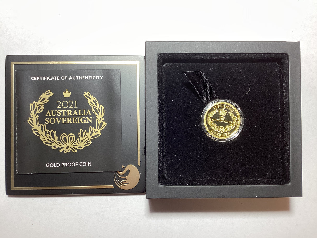 2021 $25 Australian Gold Proof Sovereign.
