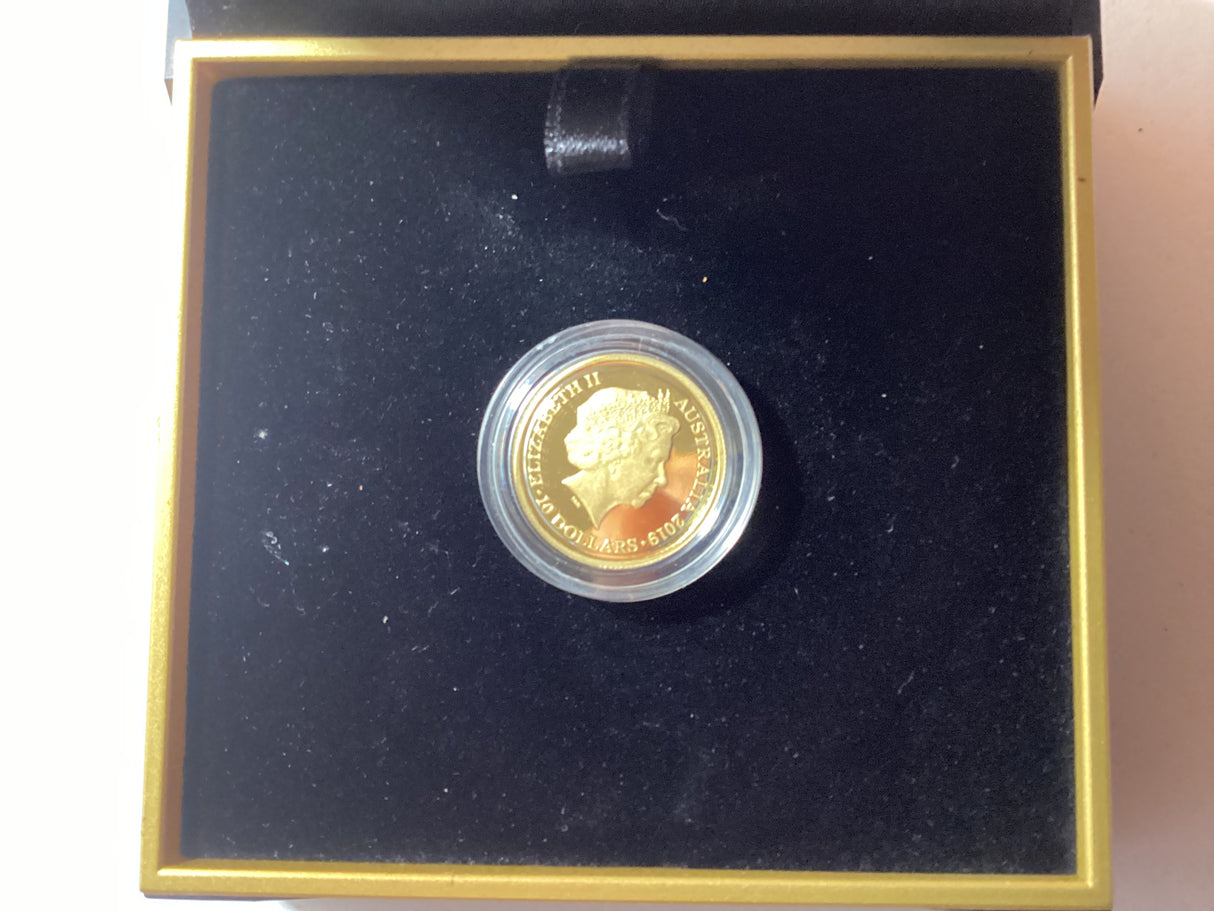 2019 $10 ‘C’ Mintmark. Australia’s Wild Colonial Bushrangers. 1/10 Ounce Gold Proof Coin.