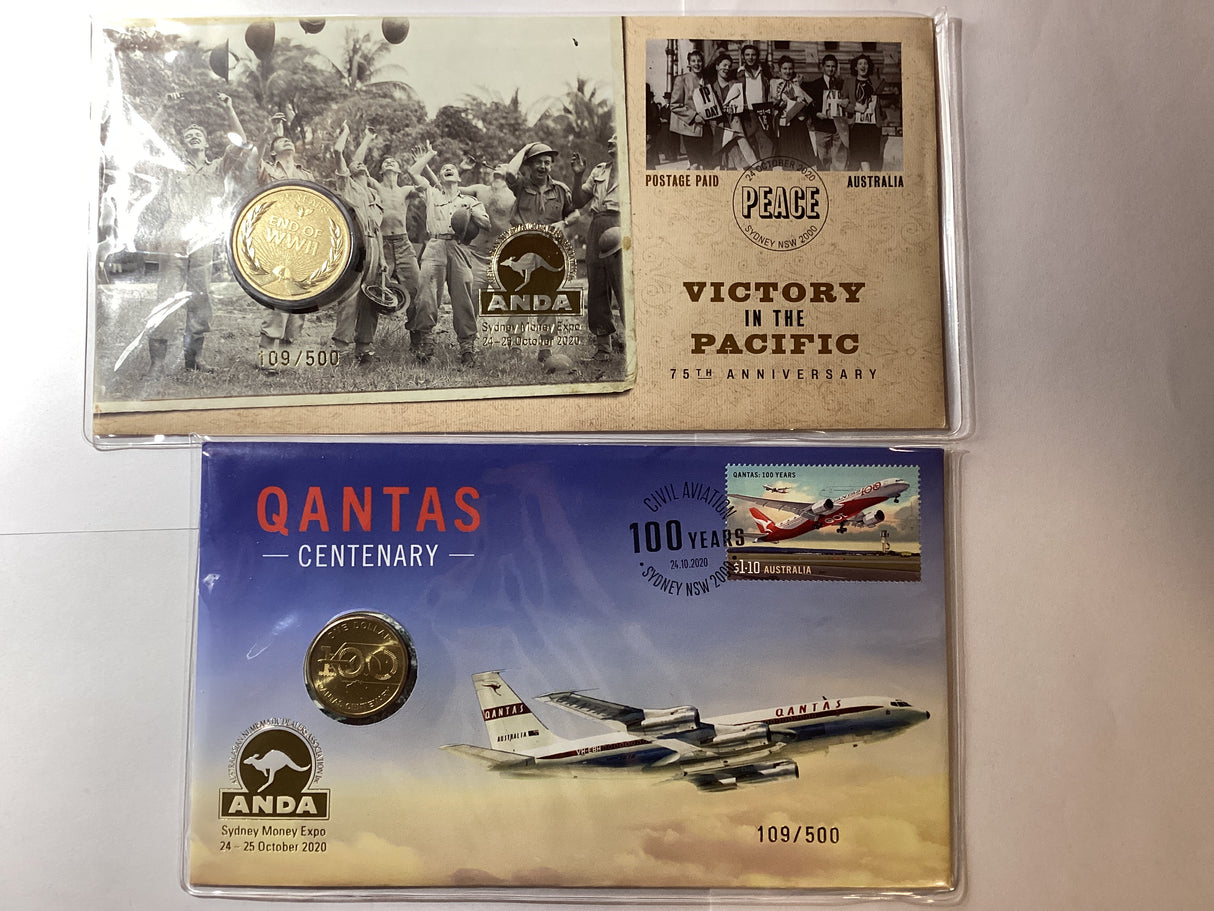 2020 Matching PNC pair. Sydney ANDA. Victory in the Pacific/Qantas Centenary.