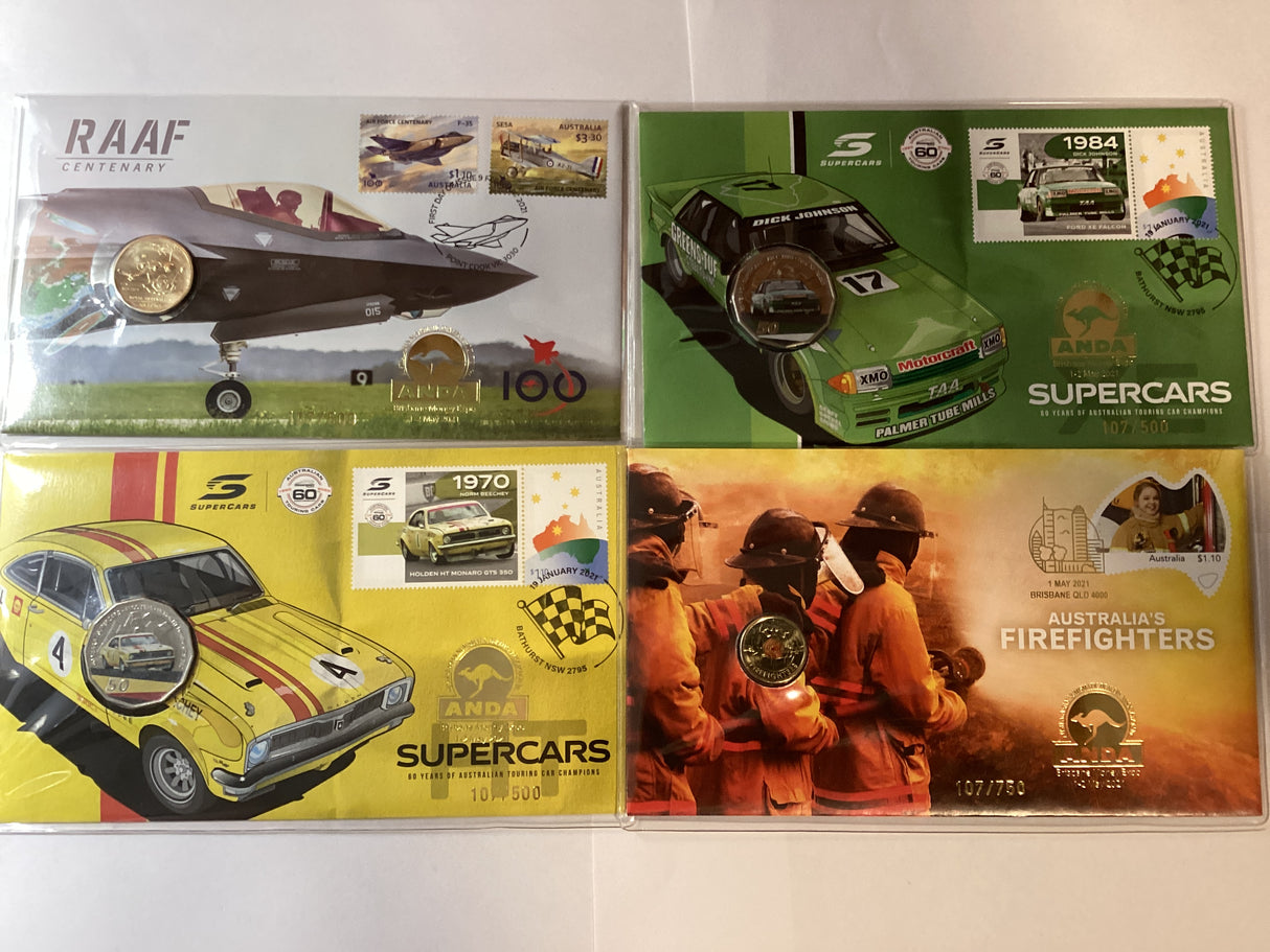 2021 Matching PNC quatro. Brisbane ANDA. RAAF Centenary/Monaro/Greens-Tuf/Firefighters.