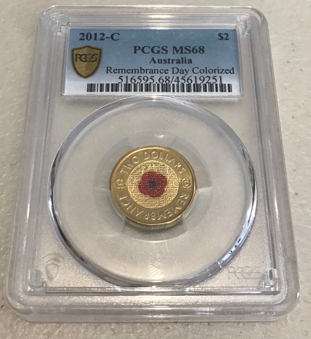 2012-C Mintmark $2 Red Poppy MS68