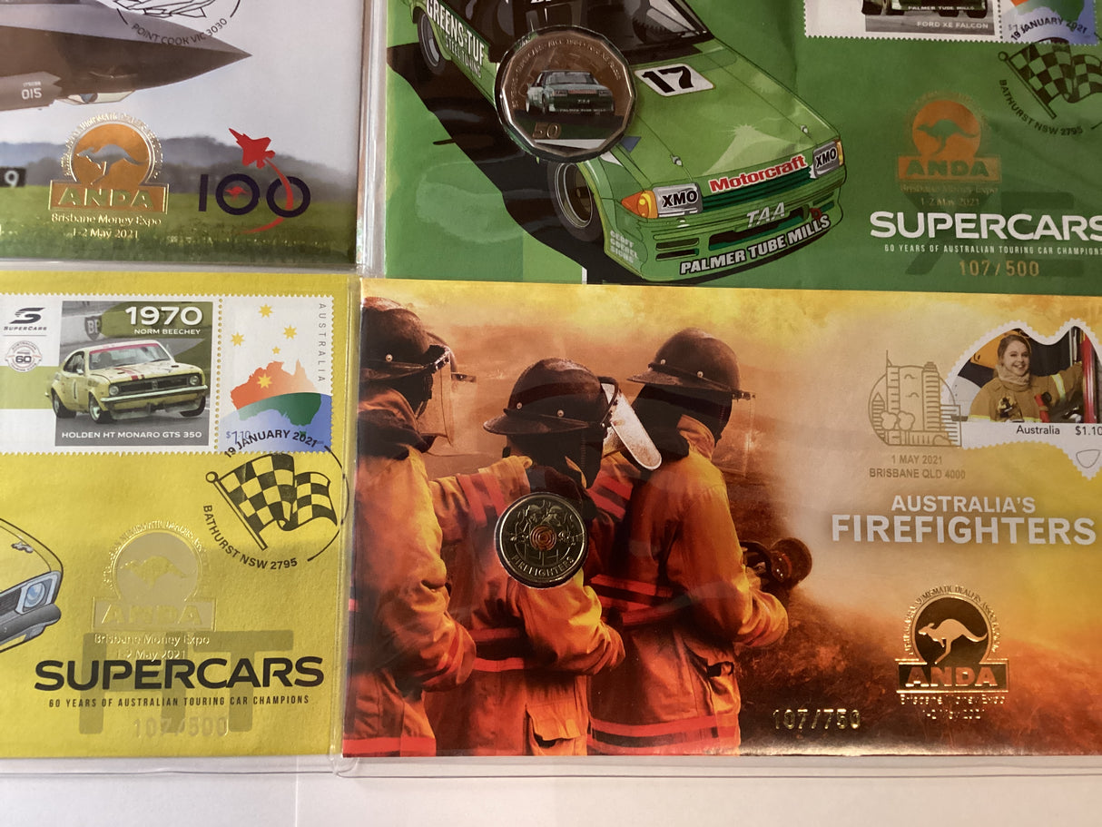 2021 Matching PNC quatro. Brisbane ANDA. RAAF Centenary/Monaro/Greens-Tuf/Firefighters.