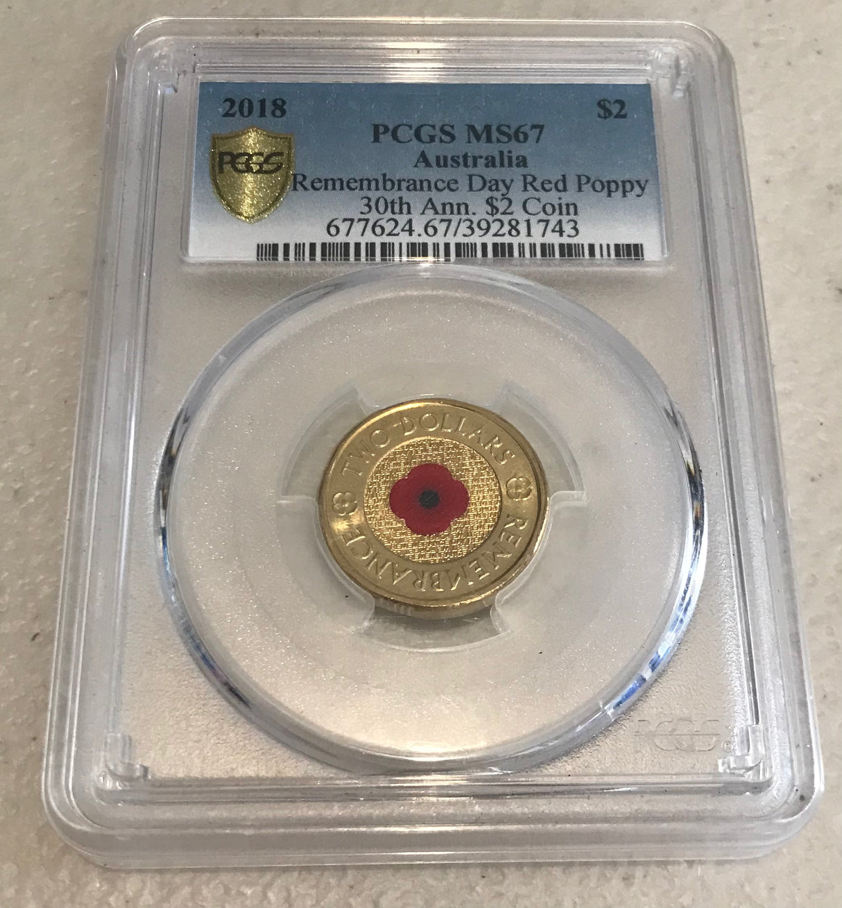 2018 $2 Red Poppy Anniversary Set MS67
