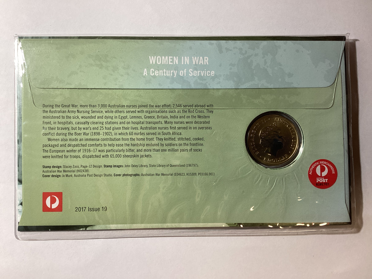 2017 $1 PNC. ANDA Sydney. Women in War. Centenary of Service. 750 made.