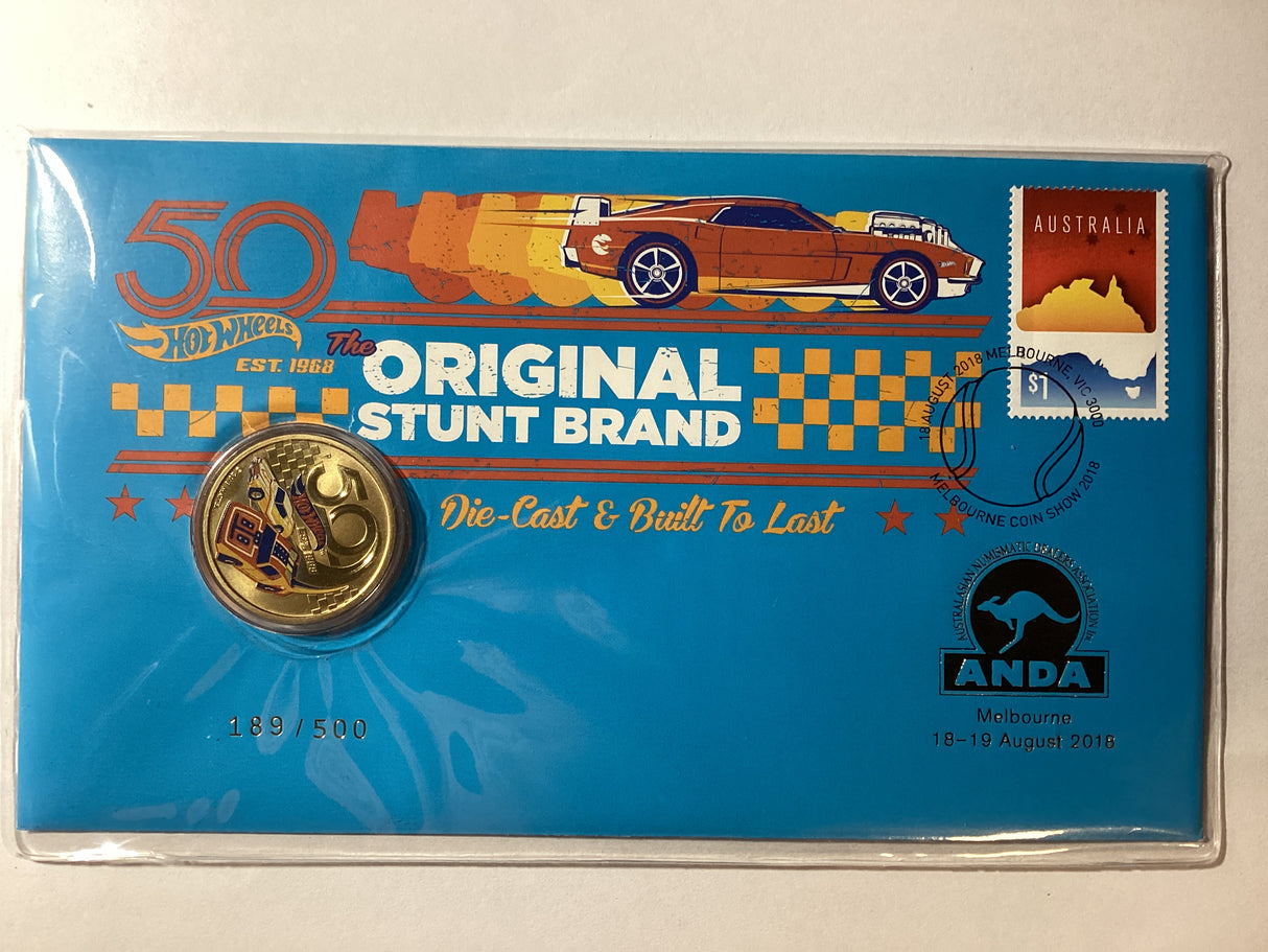 2018 $1 PNC. ANDA Melbourne. Hot Wheels 50th Anniversary. 500 made.