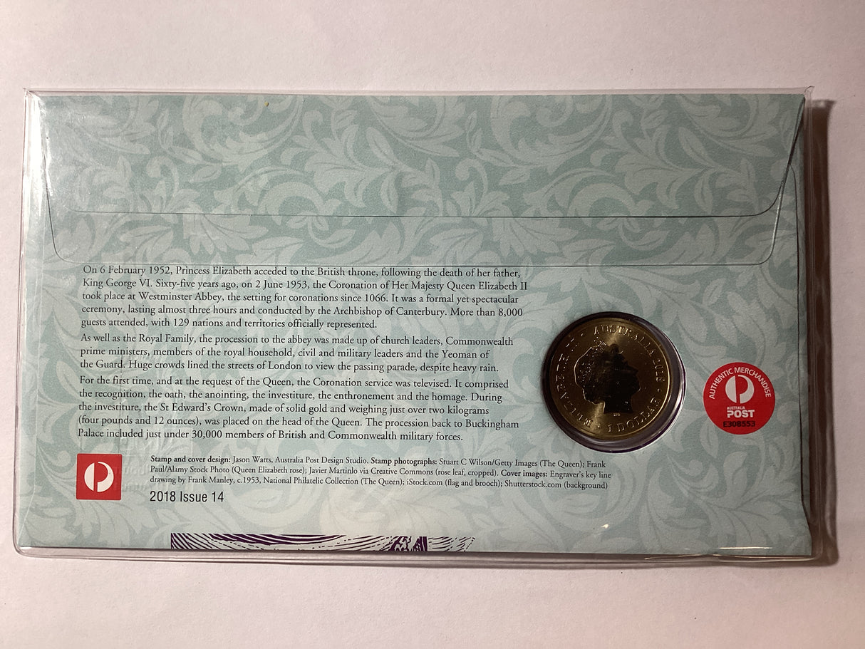 2018 $1 PNC. ANDA Melbourne. 65th Anniversary of QEII Coronation. 500 made.