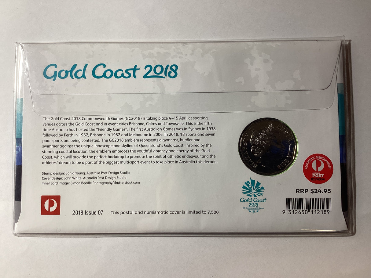 2018 50c PNC. ANDA Brisbane. Gold Coast 2018 XXI Commonwealth Games. 500 made.