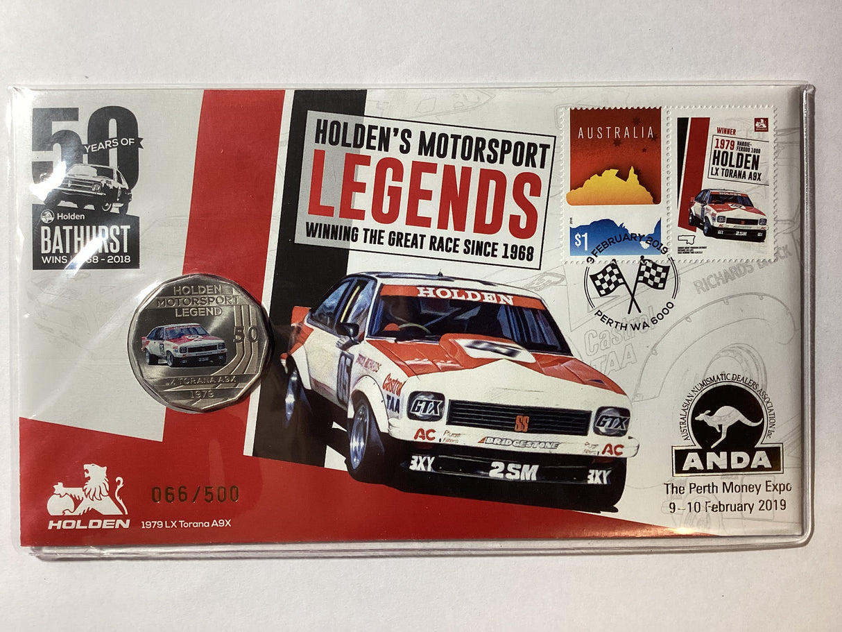 2019 50c PNC. ANDA Perth. 1979 LX Torana A9X. 500 made.