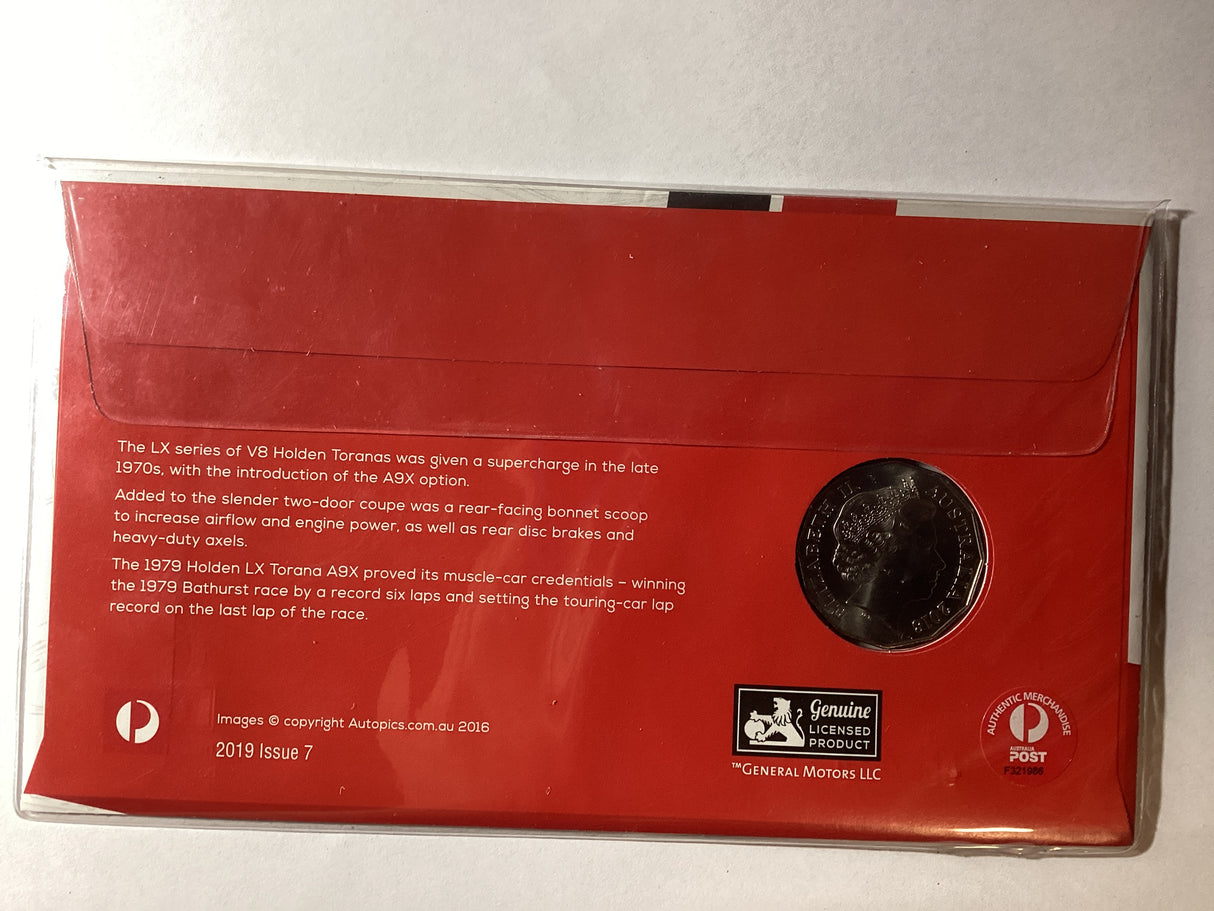 2019 50c PNC. ANDA Perth. 1979 LX Torana A9X. 500 made.