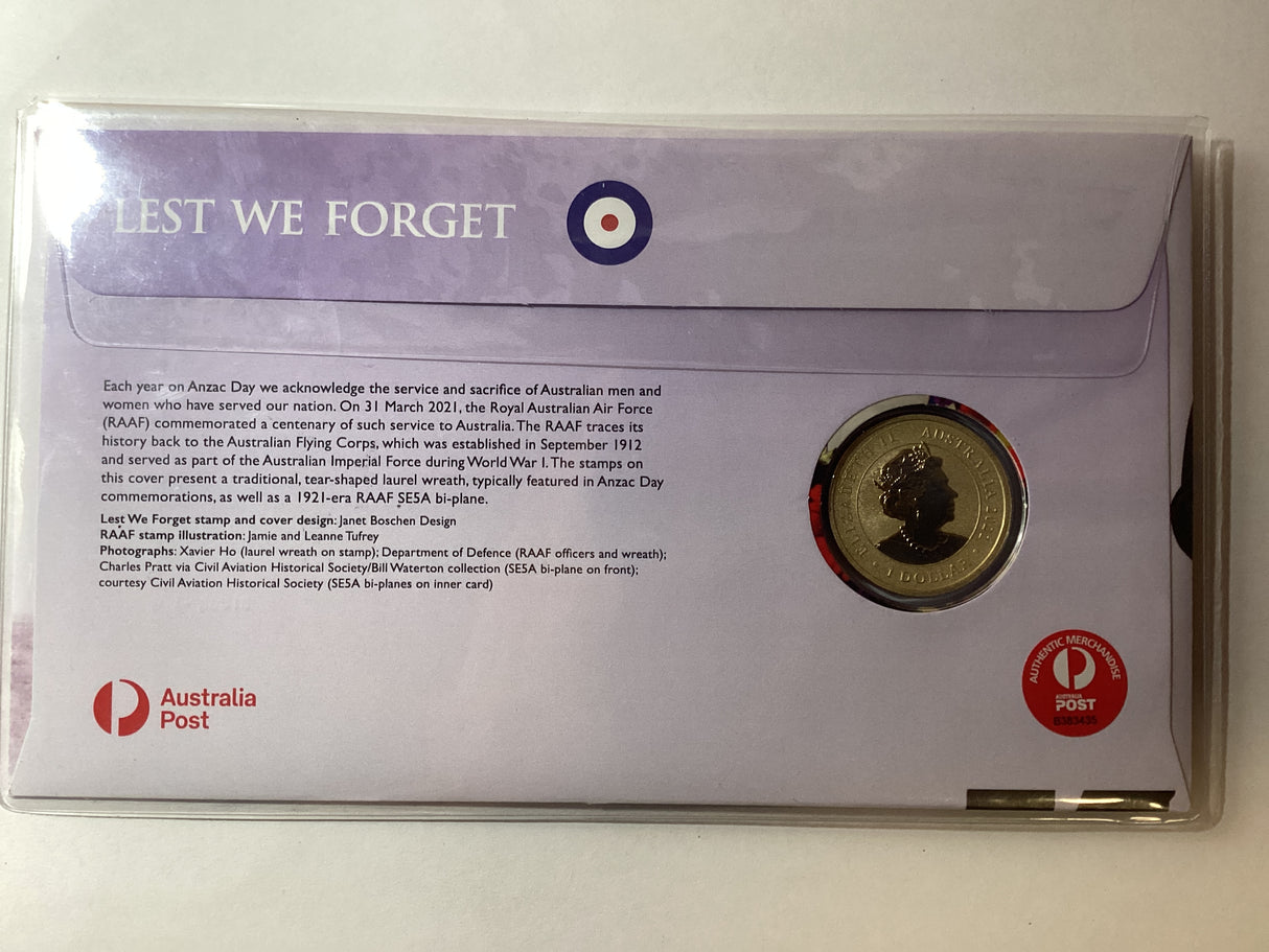 2021 $1 PNC. ANDA Perth. Lest We Forget. 300 made.