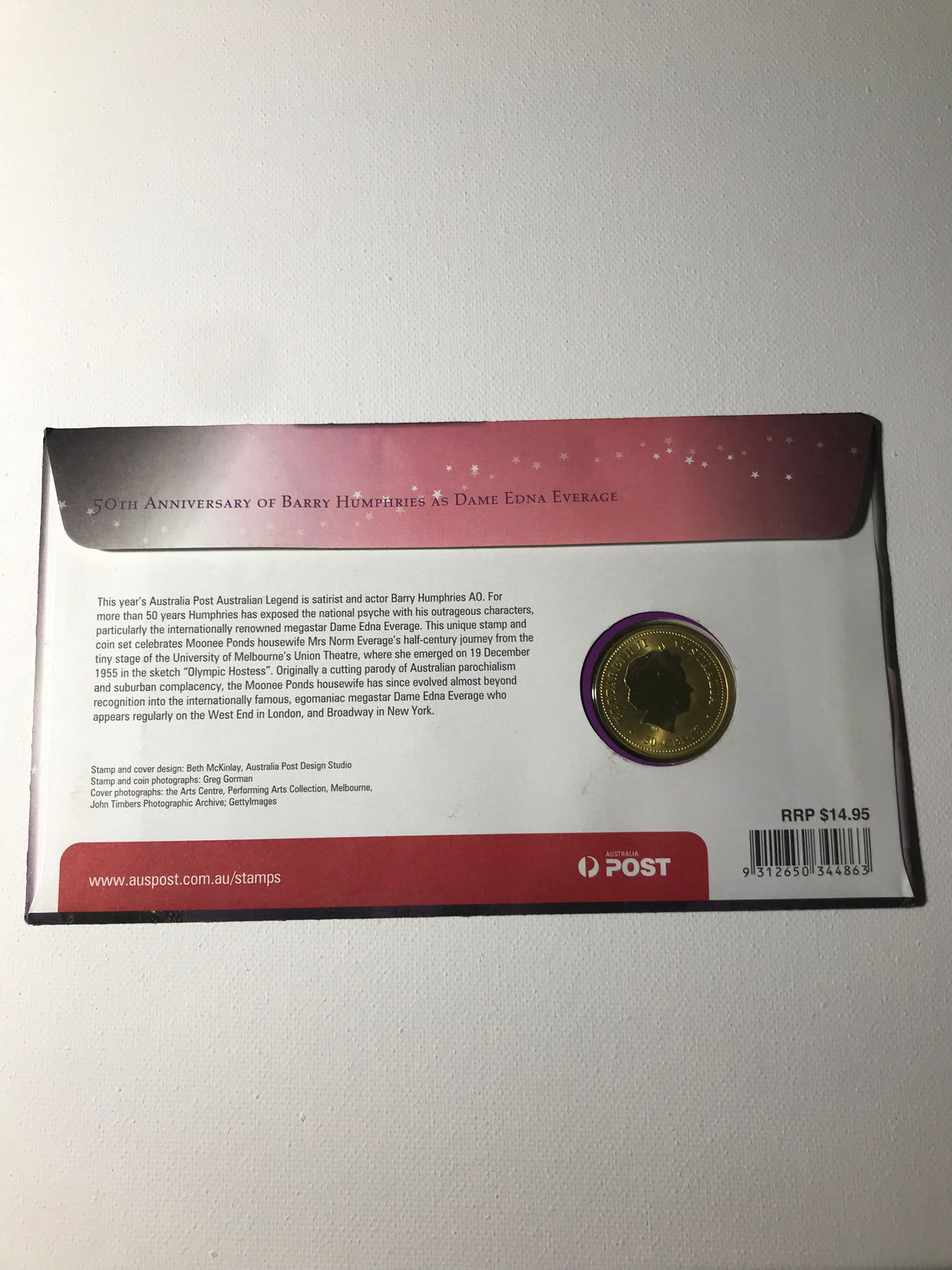 2006 50c PNC 50th Anniversary of Barry Humphries as Dame Edna