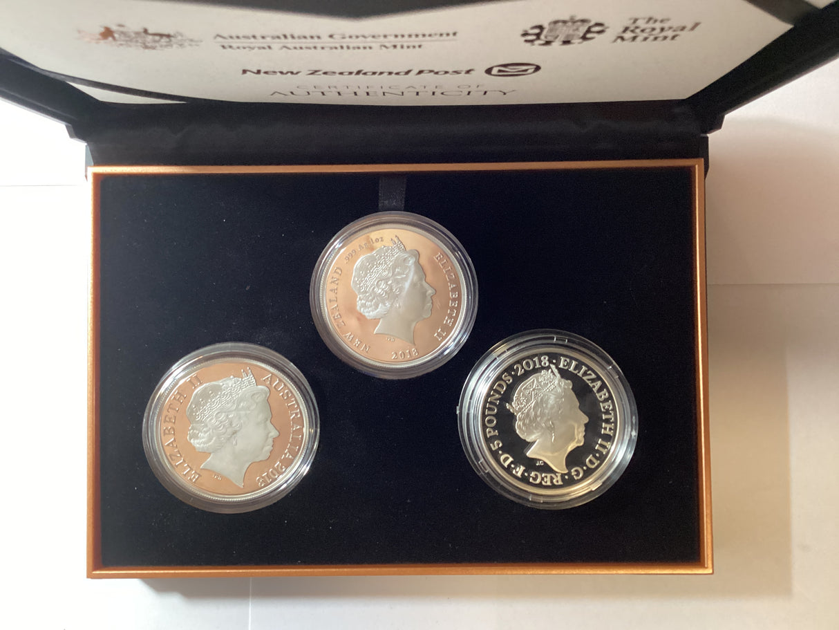 2018 Remembrance Day Three Coin Silver Proof set. Armistice.