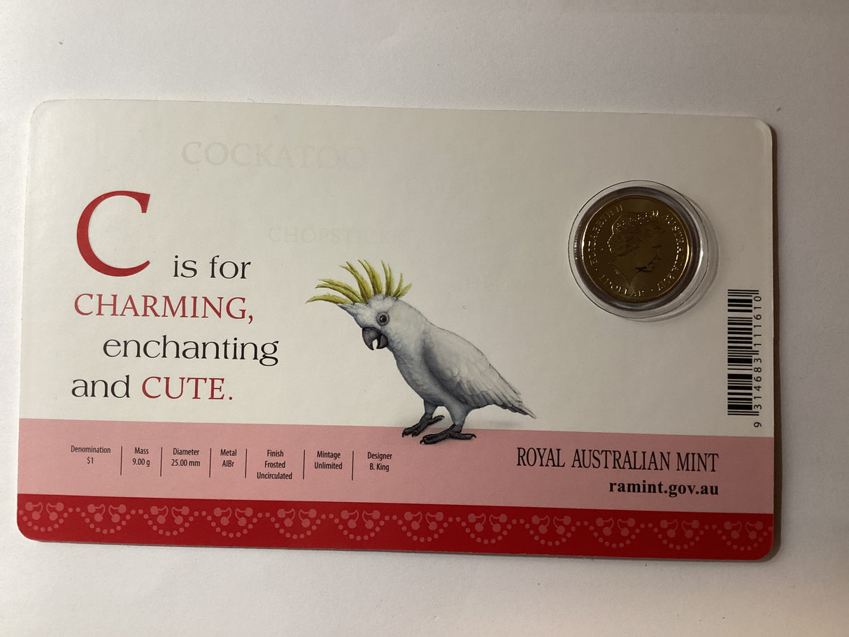 2017 $1 Coloured Frosted Uncirculated Coin. Alphabet Series. ‘C’ for Charming.