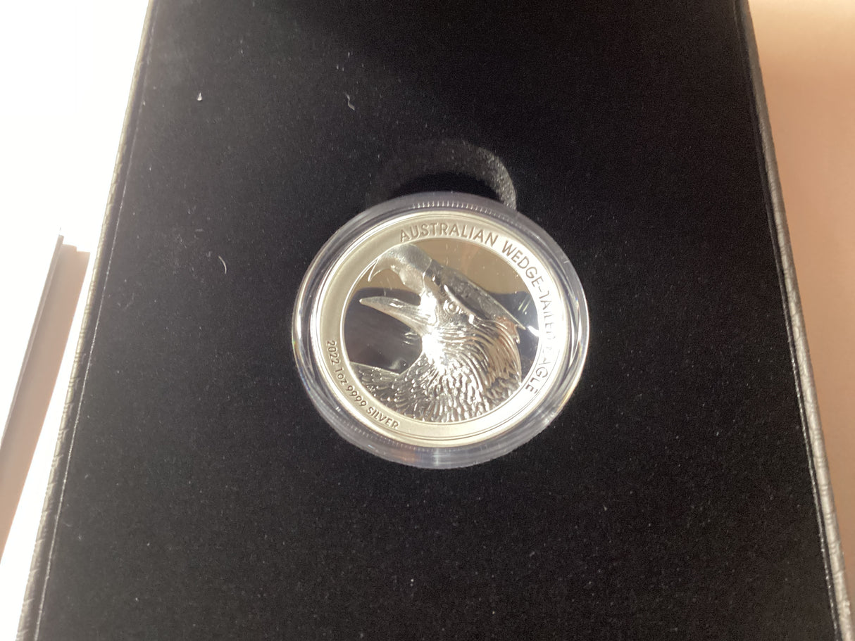 2022 $1 1oz Ultra High Relief Silver Proof Coin. Wedge-Tailed Eagle.