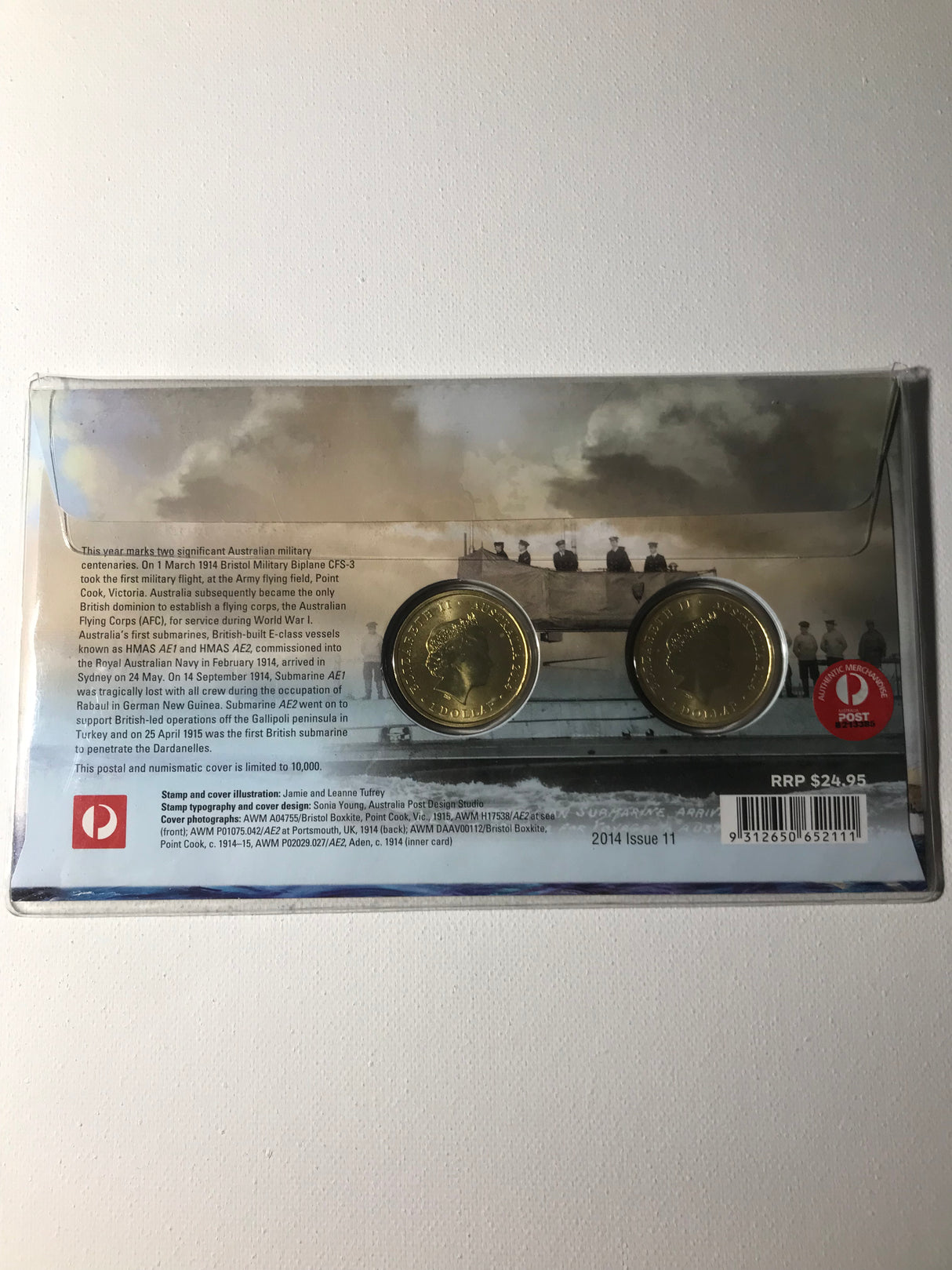 2014 $1 PNC Centenary of Military aviation and submarines