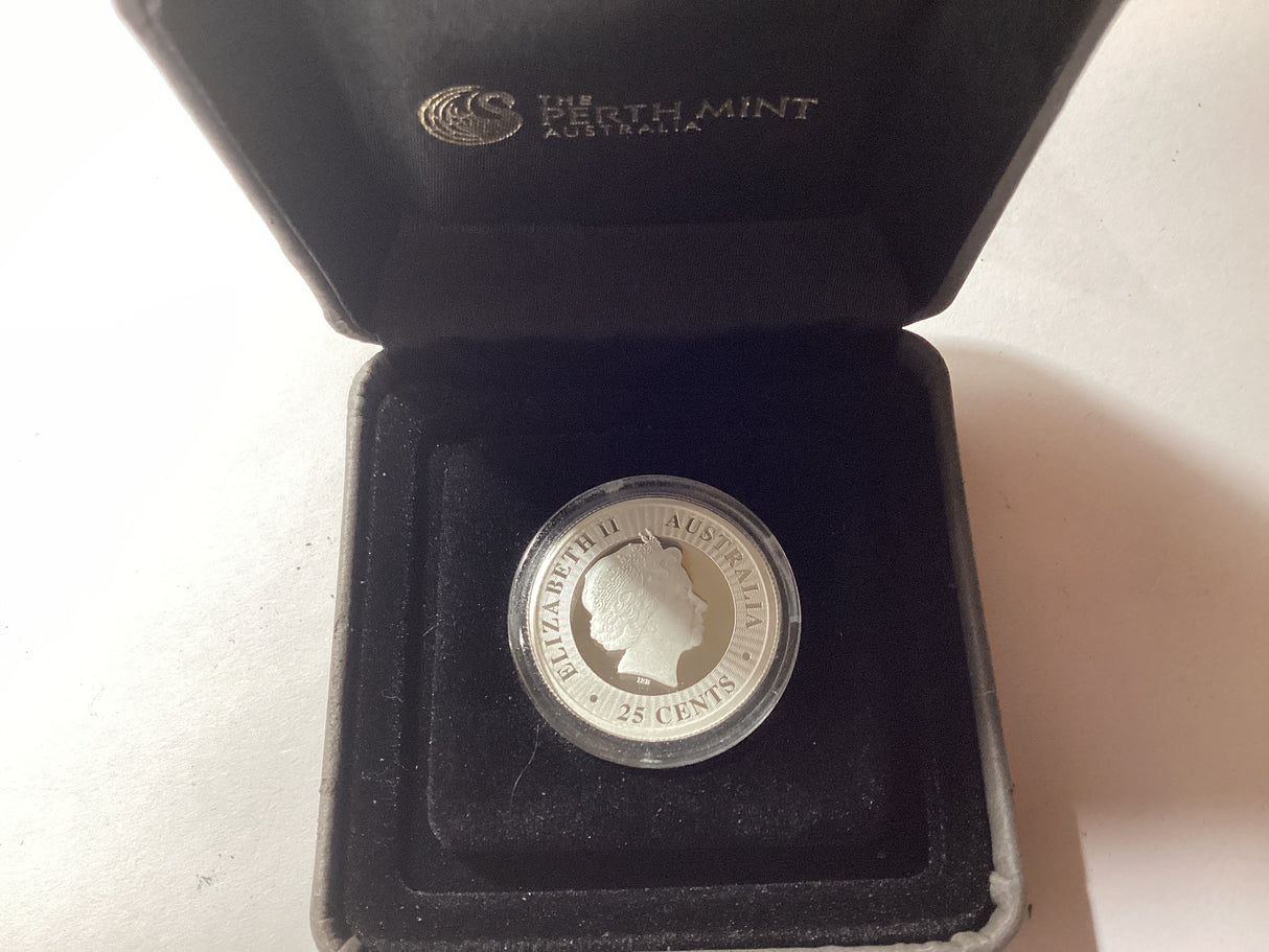 2017 25c 1/4 Ounce Silver Proof Coin. Australian Kangaroo.