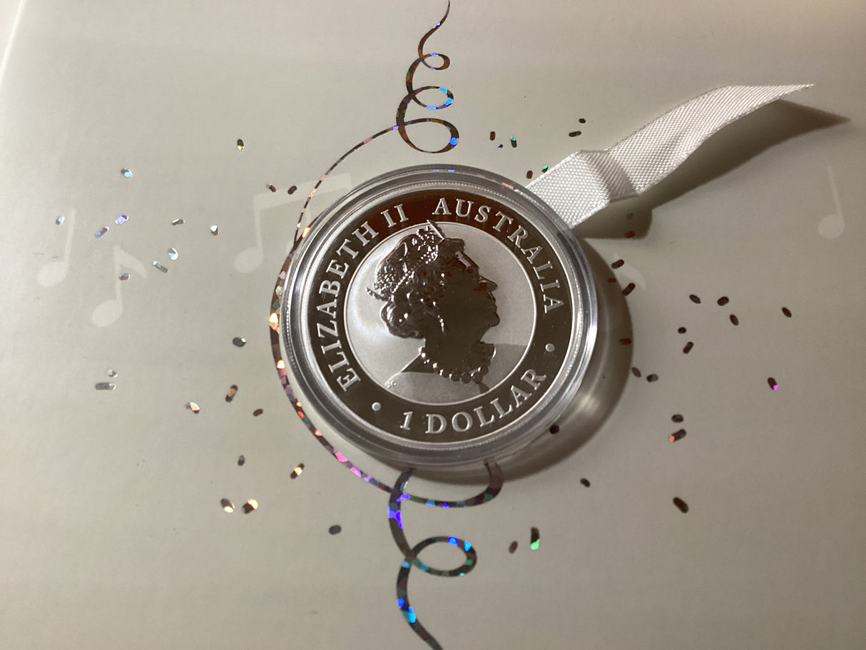 2019 $1 1oz Silver Proof Coin. Happy Birthday.