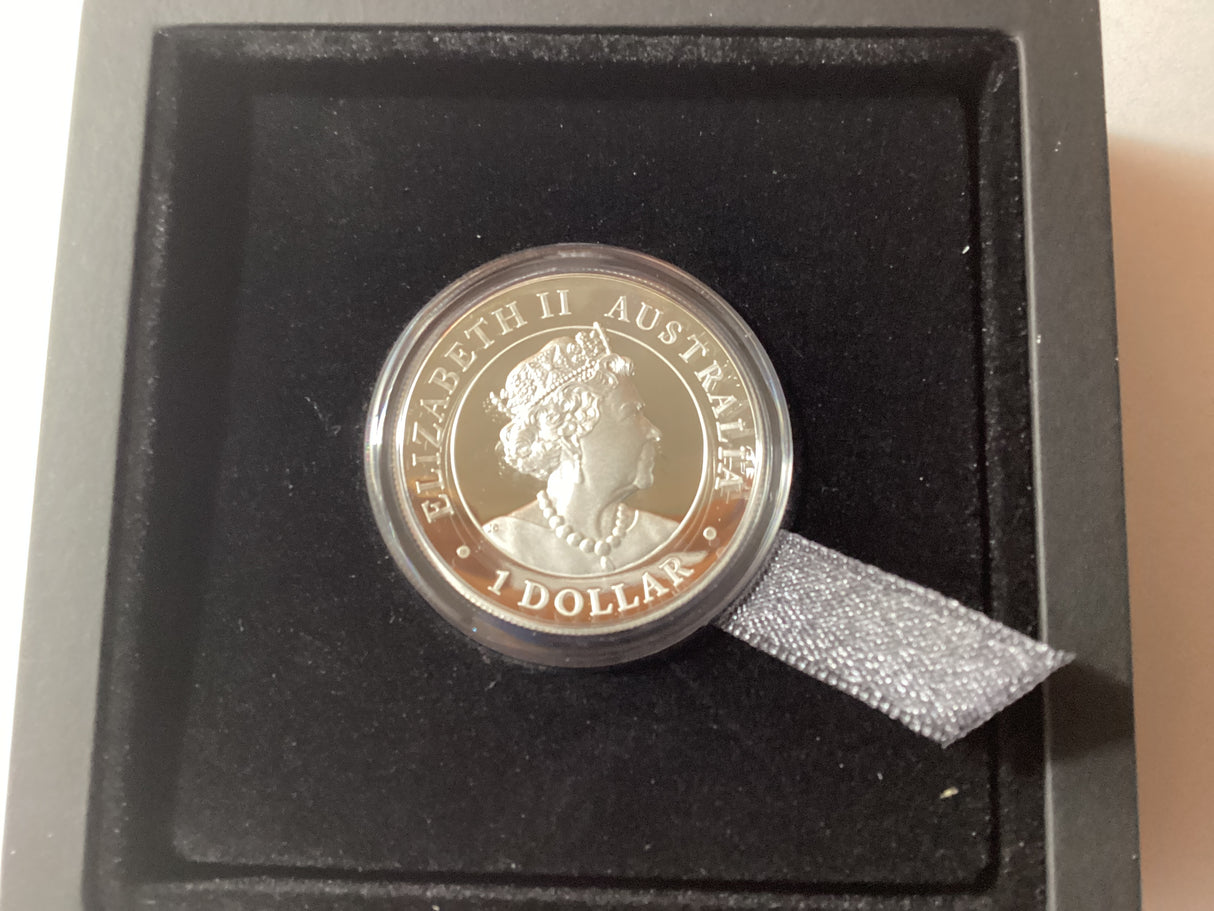 2020 $1 1oz Silver Coloured High Relief Coin. Australian Kangaroo.