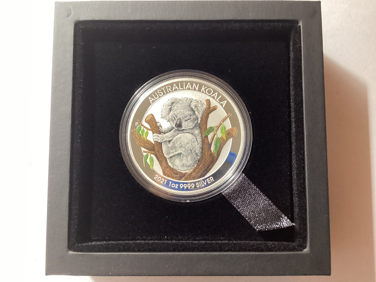 2021 $1 1oz Silver Coloured Proof Coin. Australian Koala. ANDA Brisbane.