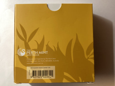 2013 $1 1oz Silver Proof Square Coin. Australian Seasons. Summer.