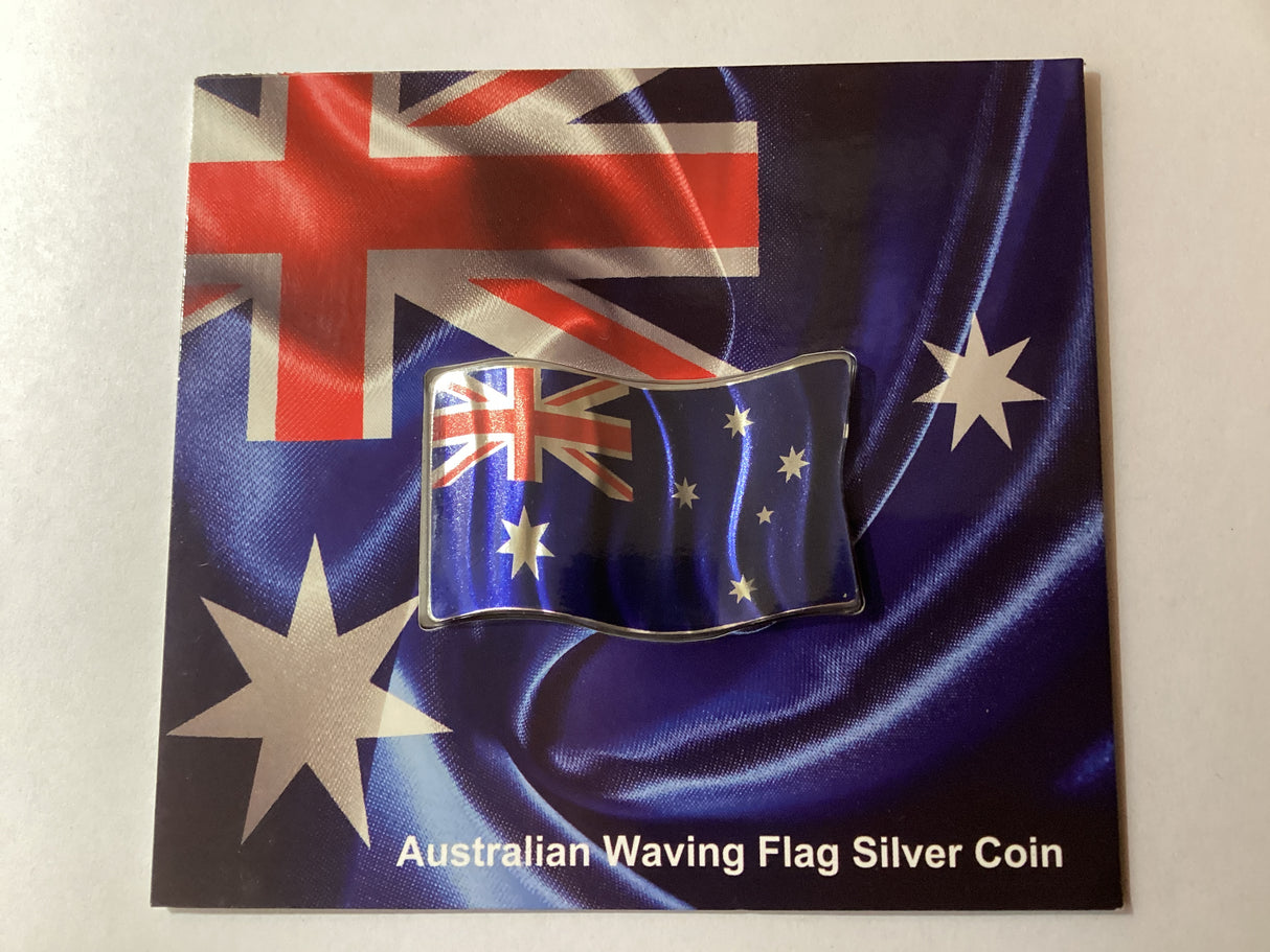 2018 $2 1oz Silver Waving flag Coin. Australian Flag.