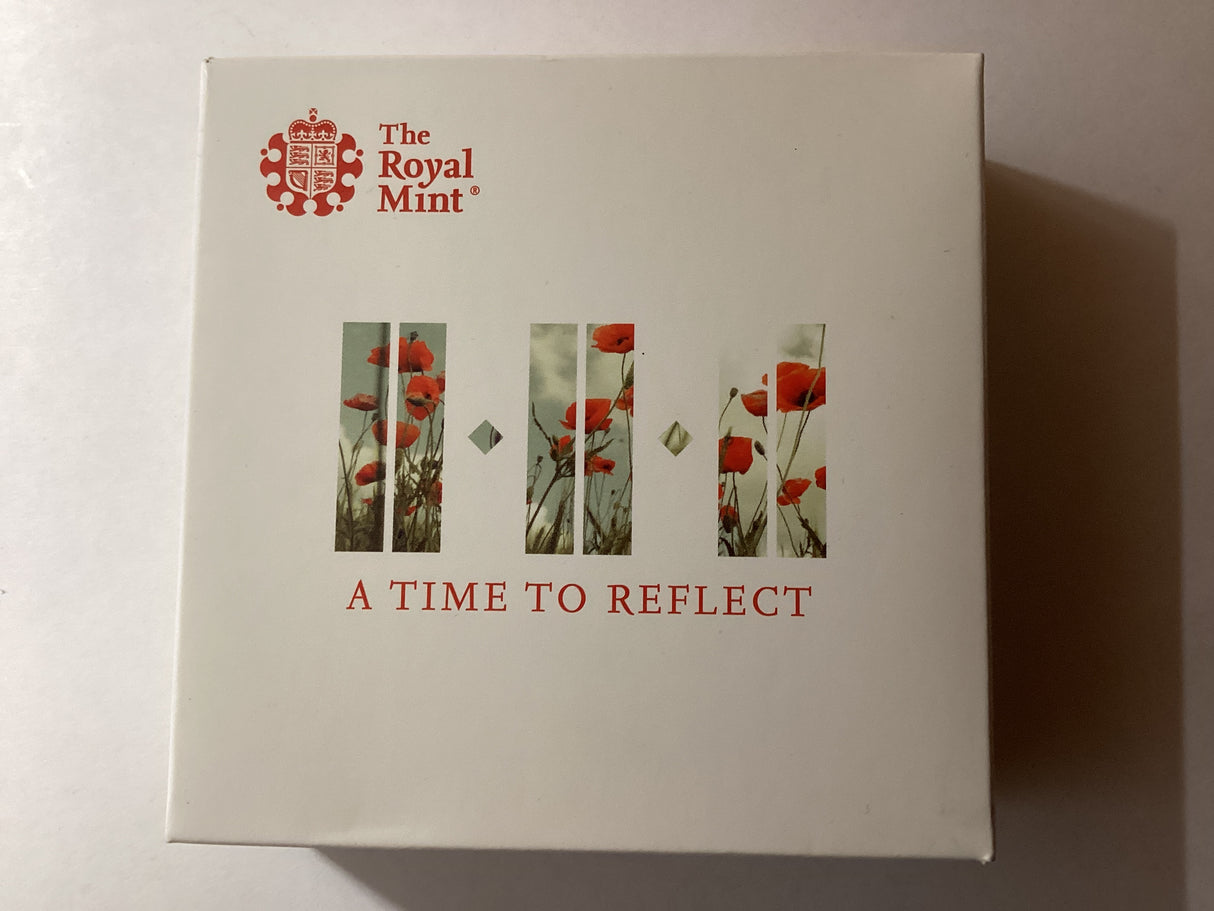 2018 5 Pounds Silver Proof Coin. The Royal Mint. A Time to Reflect. Remembrance Day.