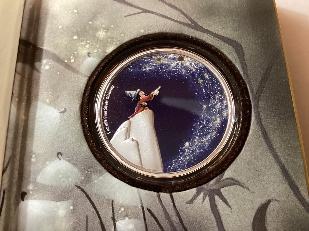 2021 $2 1oz Silver Proof Coin. New Zealand Mint. Fantasia. The Sorcerer’s Apprentice.