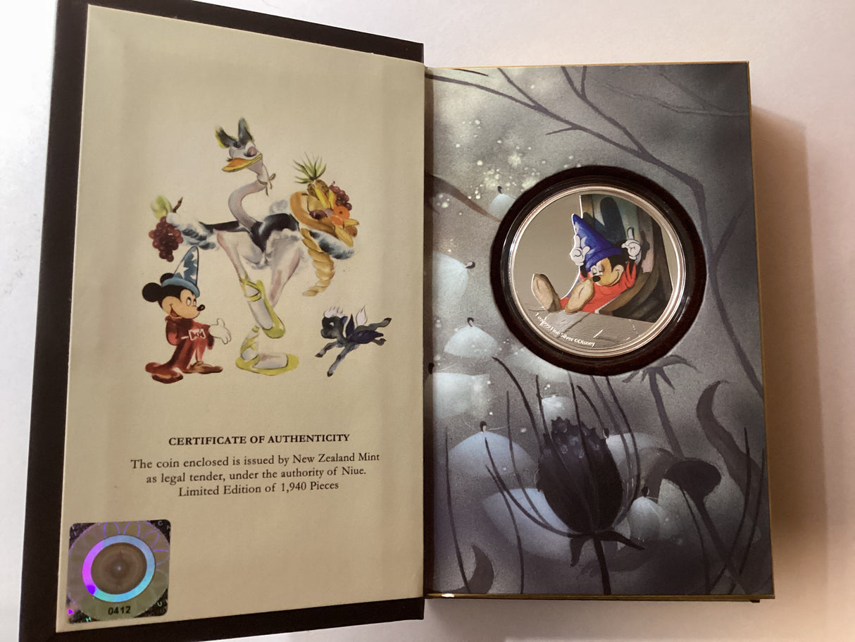 2021 1oz Silver Proof Coin. NZ Mint. Fantasia. The Dozing Sorcerer’s Apprentice.