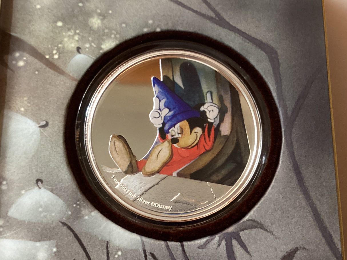 2021 1oz Silver Proof Coin. NZ Mint. Fantasia. The Dozing Sorcerer’s Apprentice.