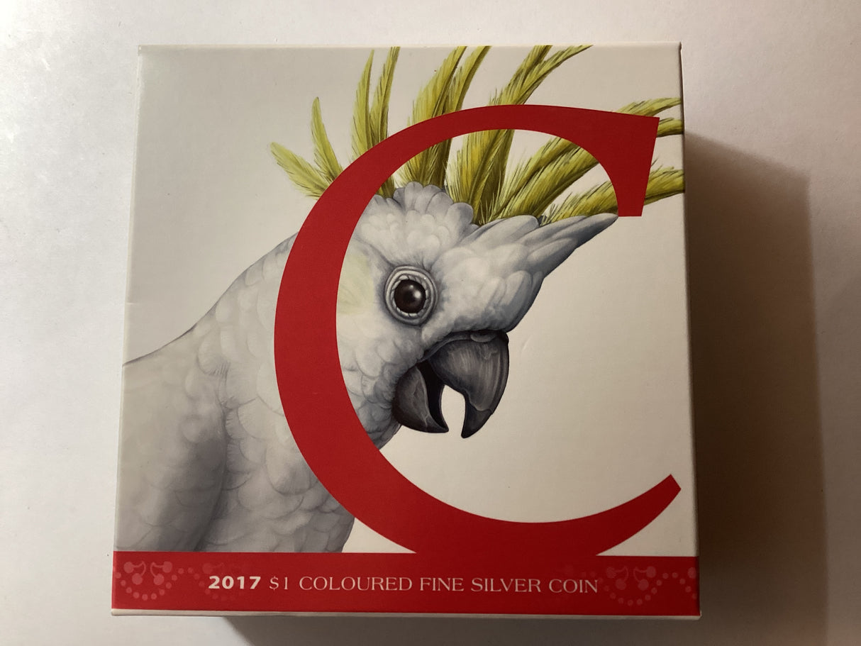 2017 $1 Fine Silver Coloured Proof Coin. Alphabet Series. ‘C’ for Charming.