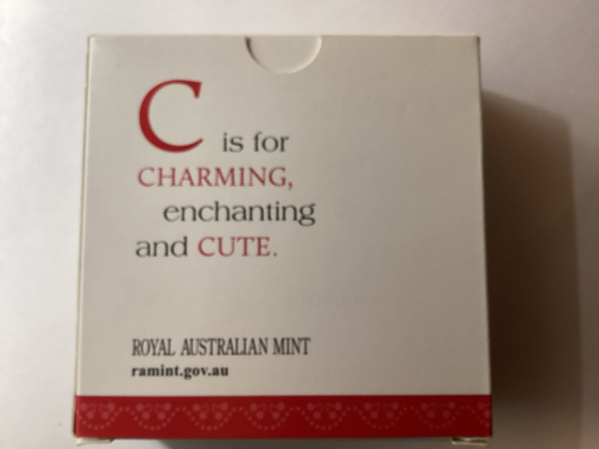 2017 $1 Fine Silver Coloured Proof Coin. Alphabet Series. ‘C’ for Charming.