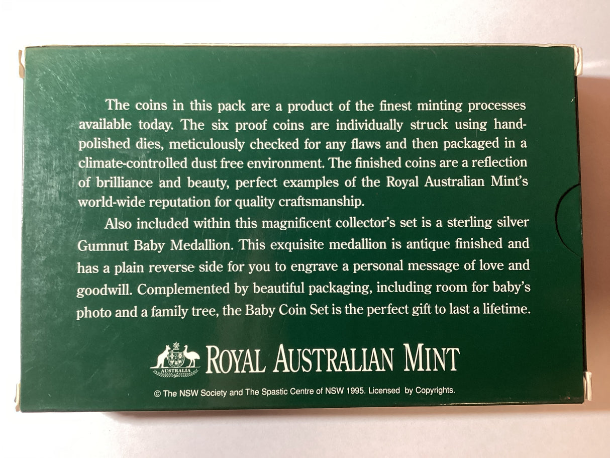 1995 Australian Baby Proof Set. Including Gumnut Medallion.