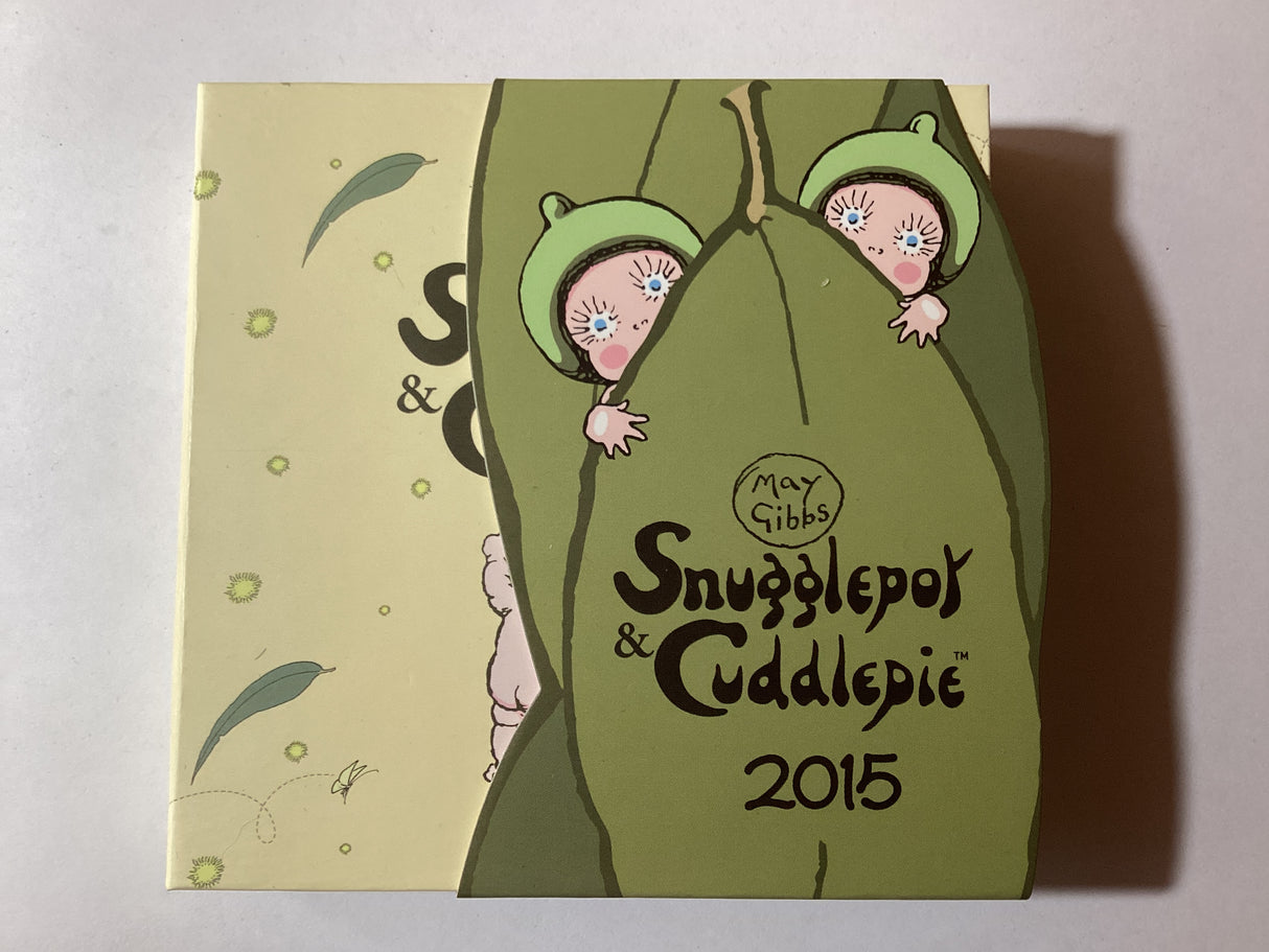 2015 50c 1/2oz Silver Proof Coloured Coin. Snugglepot and Cuddlepie.