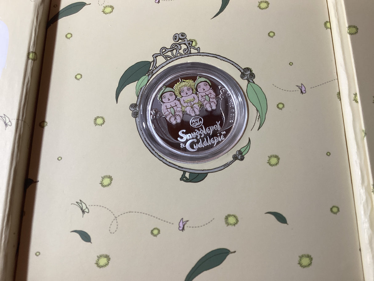 2015 50c 1/2oz Silver Proof Coloured Coin. Snugglepot and Cuddlepie.