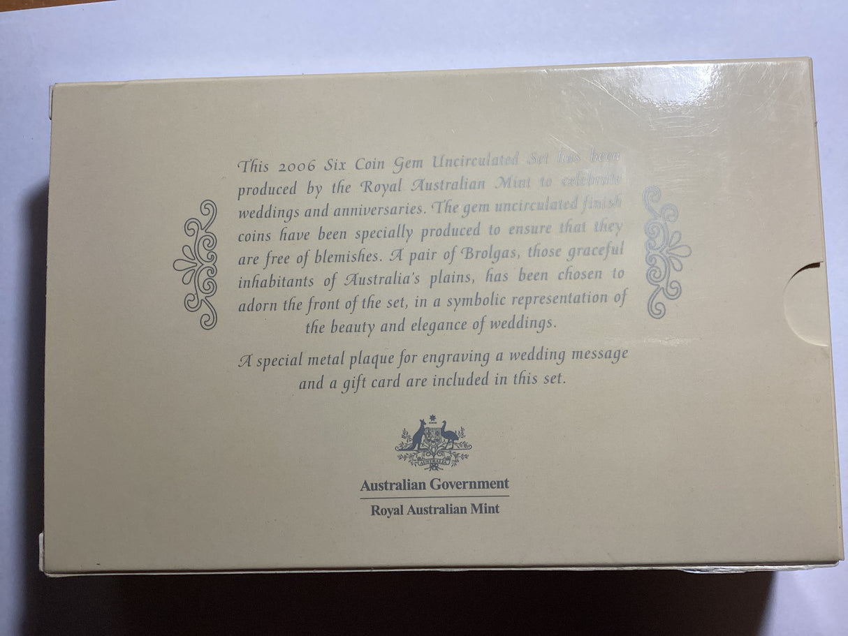 2006 Australian Wedding Coin Collection Set.