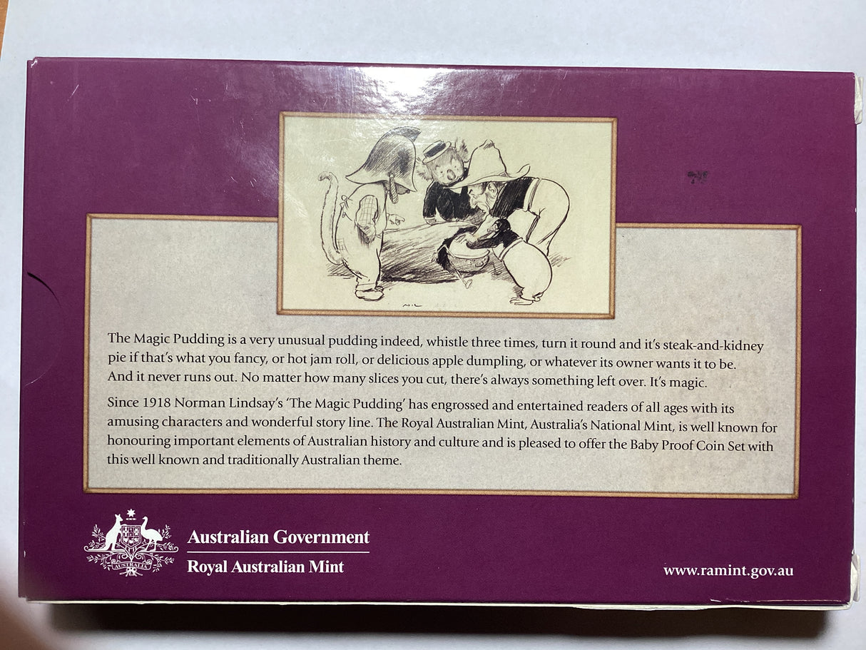 2006 Australian Proof Baby Coin Set. The Magic Pudding.