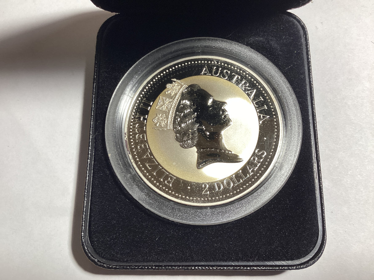 1993 $2 2oz Silver Special Kookaburra. NAA Coin Fair Melbourne. Port Phillip Kangaroo Privy Mark. 1000 made.