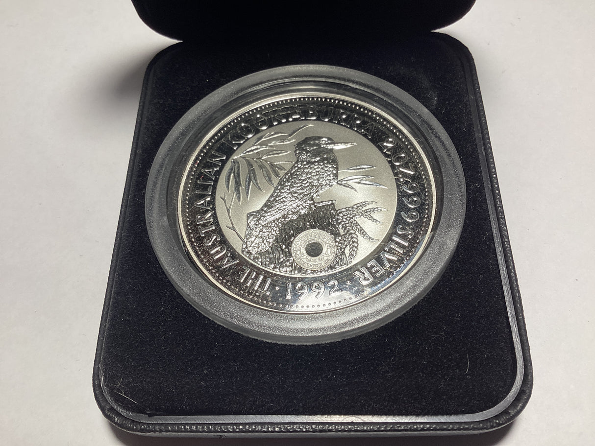 1992 $2 2oz Silver Special Kookaburra. NAA Coin Fair Sydney. Holey Dollar Privy Mark. 1000 made.