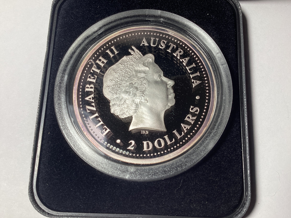 1999 $2 2oz Silver Kookaburra Glamour Coin Series. Penny Privy Mark.